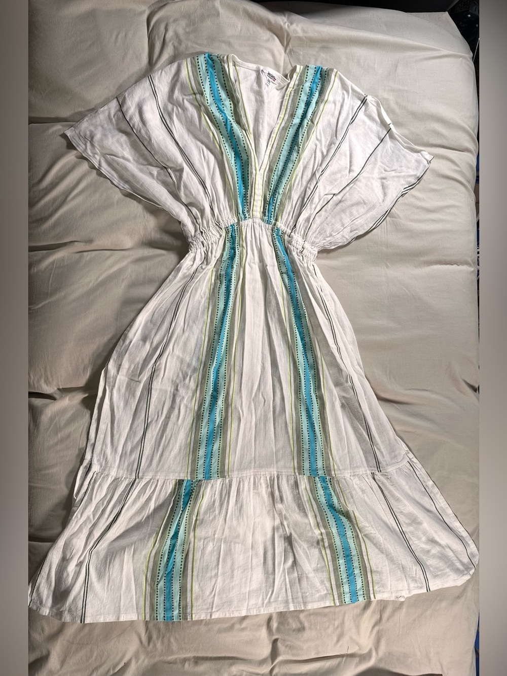 LEMLEM Leila Plunging Dress Genet Mint XSmall Chic Boho Cottagecore Prairie EUC
